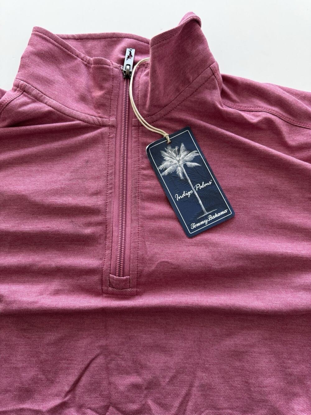 Tommy Bahama COASTA VERA LORENZO HALF ZIP Majestic Burgundy Medium
